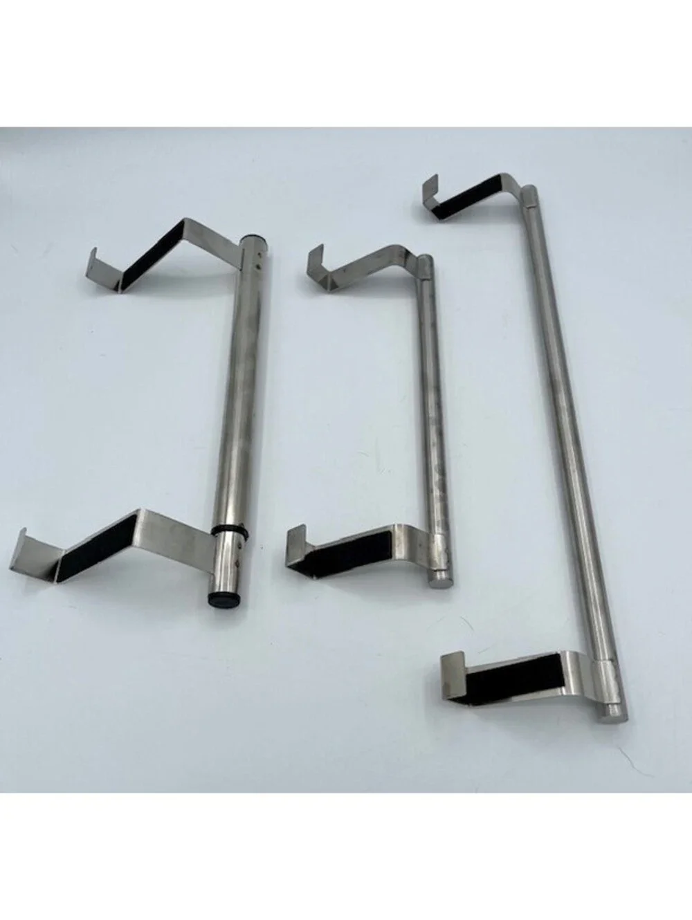 Three Over The Cabinet Stainless Steel Towel Bars 1 Expandable Good Condition